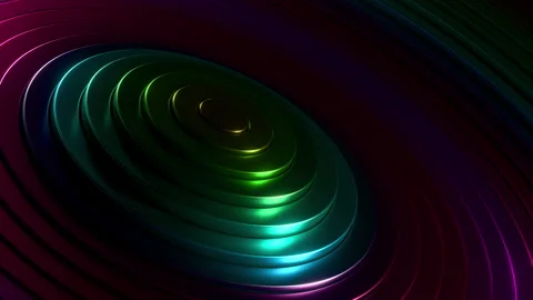 Glossy Multicolor Spiral Vortex Looping Abstract 3D Background. 3D rendering Stock Footage 340607586