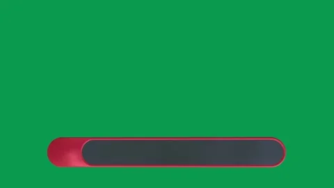 Glossy oval lower third sliding from side with smooth slap motion on green .. Vídeo Stock 337954520