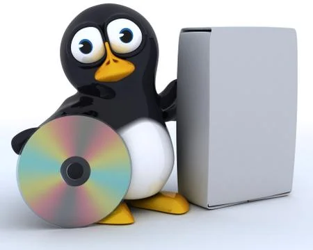 Glossy Penguin Character Stock Illustration