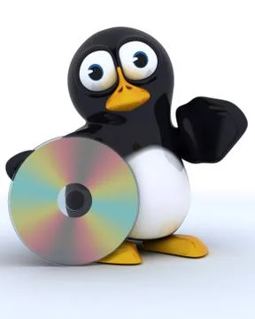 Glossy Penguin Character Stock Illustration