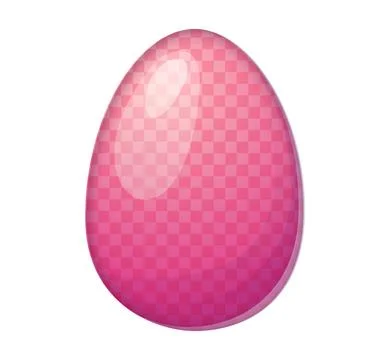 Glossy pink Easter egg with a checkered gingham pattern. A stylish and modern ho Illustrazione stock