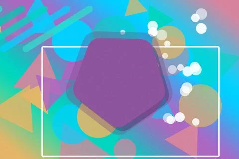 A glossy pink envelope icon is centered inside a transparent rectangle, sur.. Stock Illustration