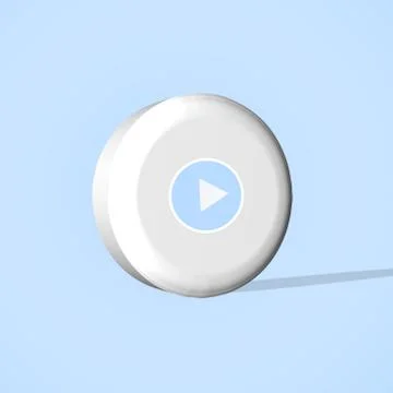 Glossy Play Button Gray Stock Illustration