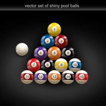 Glossy pool ball Stock Illustration