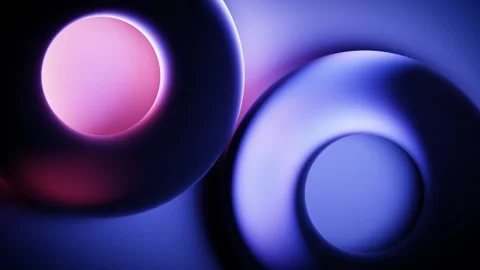 Glossy premium gradient circle background with neon loop motion Stock Footage 347389186