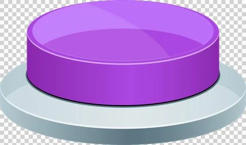A glossy, purple button sits atop a light gray platform, ready to be presse.. イラスト素材