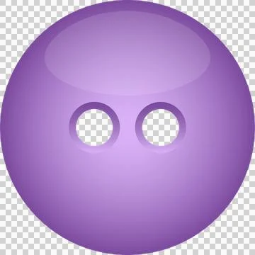 A glossy, purple sewing button with two holes. Its round shape makes it goo.. Stock Illustration