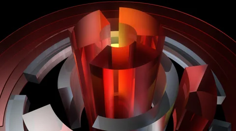 Glossy reactor spin with alpha Stock-Footage 33401577