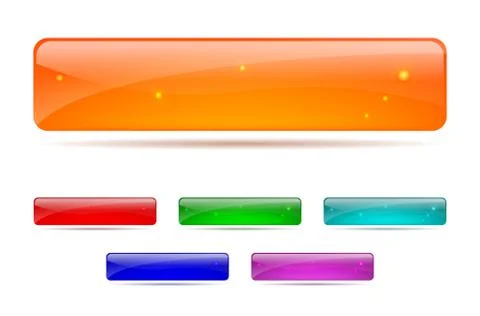 Glossy rectangular buttons 库存插图