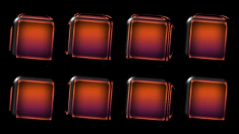 Glossy Red Diamond Grid Pattern Dark Background Stock Footage 335591940