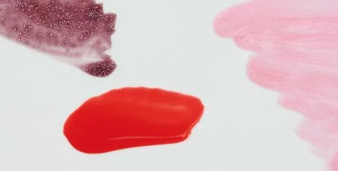 Glossy red paint stroke Foto stock