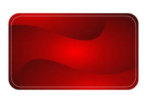 Glossy red rounded rectangle banner with subtle wave gradients and thin whi.. Stockillustratie