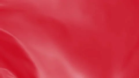 Glossy red satin fabric waves background with soft folds, abstract seamless loo Stock Footage 339264264