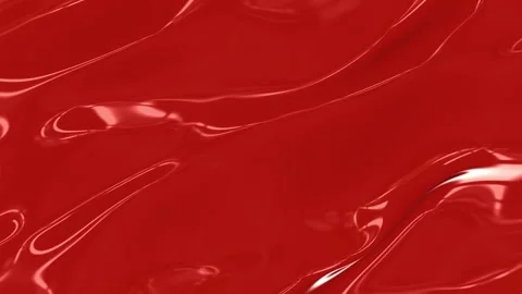 A Glossy Red Surface with Smooth Reflective Curves and Abstract Fluid Waves Stock Footage 315333315