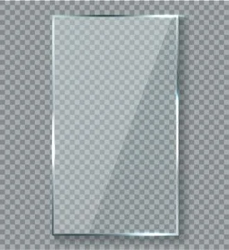 Glossy reflection effect. Transparency window glass plastic with Stock Illustration
