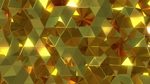 Glossy reflective golden triangles 動画素材 102398007