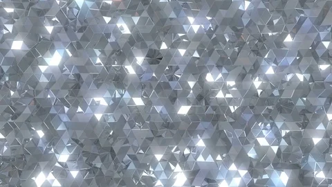 Glossy reflective silver triangles Video stock 102418931