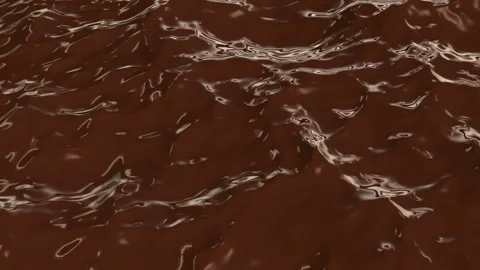 Glossy Rippling Dark Chocolate Liquid Texture Background Stock-Footage 337066899