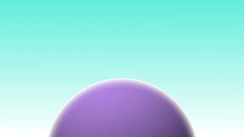 Glossy rotating sphere with blue to purple color shift on smooth gradient Stock Footage 314404730