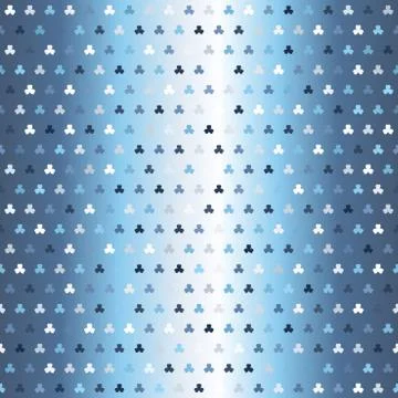 Glossy shamrock pattern. Seamless vector Stock Illustration