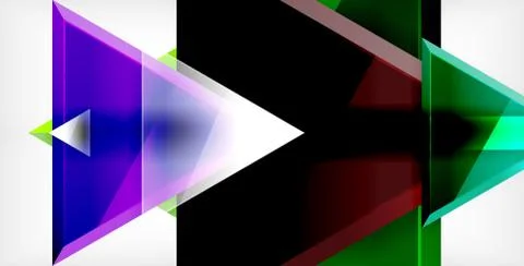 Glossy shiny triangles background Stock Illustration