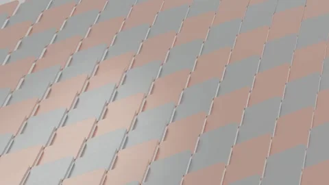 Glossy silver copper metallic square rhombus geometric tile motion animatio.. Stock Footage 259780207