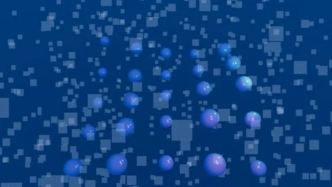 Glossy Sphere Grid Wave 4K Stock Footage 338382758
