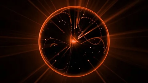 Glossy Sphere Orange Stock Footage 82447082