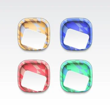 Glossy square 3d plastic note box. Stock Illustration