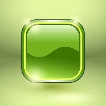 Glossy square empty button Stock Illustration