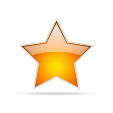 Glossy star icon. Vector illustration. Stock Illustration