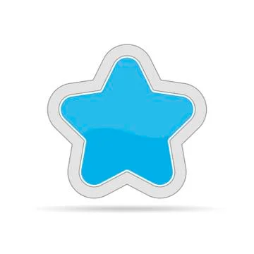 Glossy star icon. Vector illustration. Stock Illustration