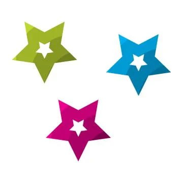 Glossy Stars Set Stock Illustration