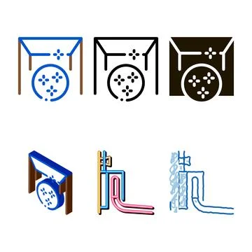 Glossy stretch ceiling icon diversity vector outline Stock-Illustration