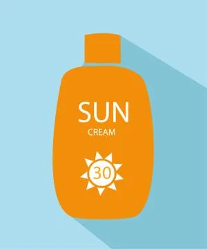 Glossy sunblock cream Stock Illustration