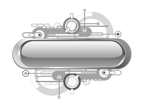 Glossy Tech Web Button Stock Illustration