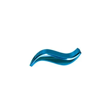 Glossy three-dimensional symbol in blue Stock Illustration
