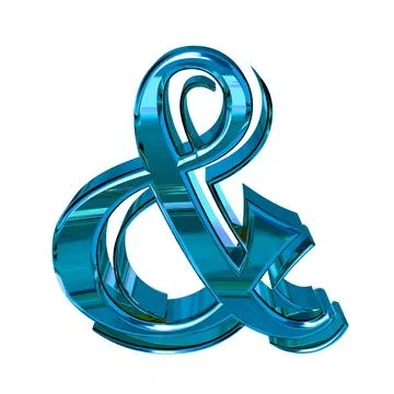 Glossy three-dimensional symbol in blue Stock Illustration