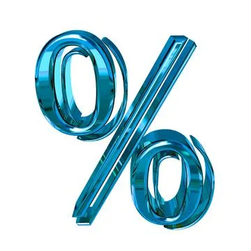 Glossy three-dimensional symbol in blue Stock-Illustration