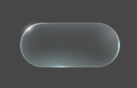 Glossy Transparent 3D Capsule on Dark Background Stock Illustration