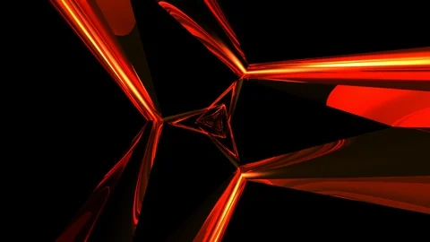 Glossy triangle tunnel Stock Footage 99439444