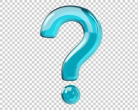 Glossy turquoise 3D question mark icon Иллюстрация