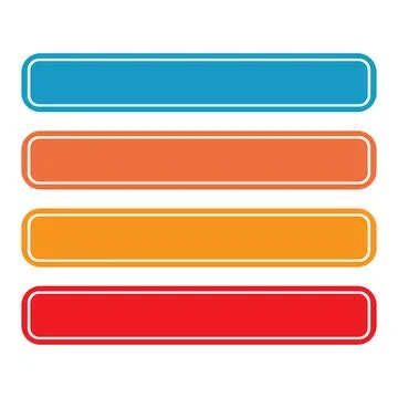 Glossy Vector Buttons Set for Web Design with Colorful Shiny Icons Stock Illustration