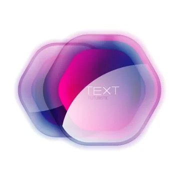 Glossy vector hexagon banner with reflection for business logo abstract design Illustrazione stock