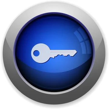 Glossy web button blue security Stock Illustration