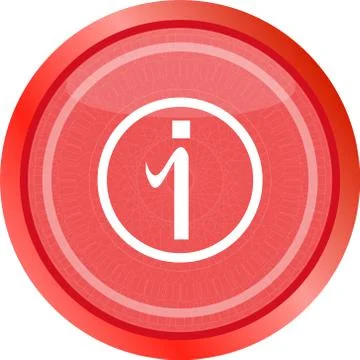 Glossy web button with information sign. Rounded shape icon Stock Illustration