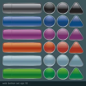 Glossy web button set Stock-Illustration