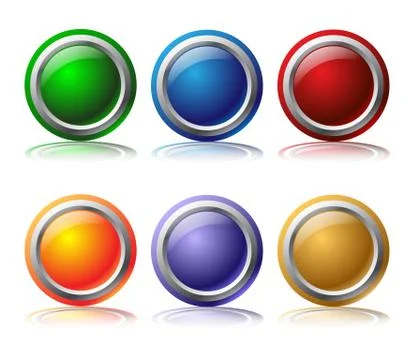 Glossy web buttons Stock Illustration