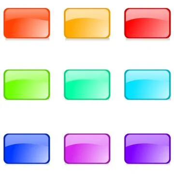 Glossy web buttons Stock Illustration