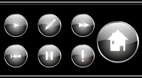 Glossy web buttons Stock Illustration